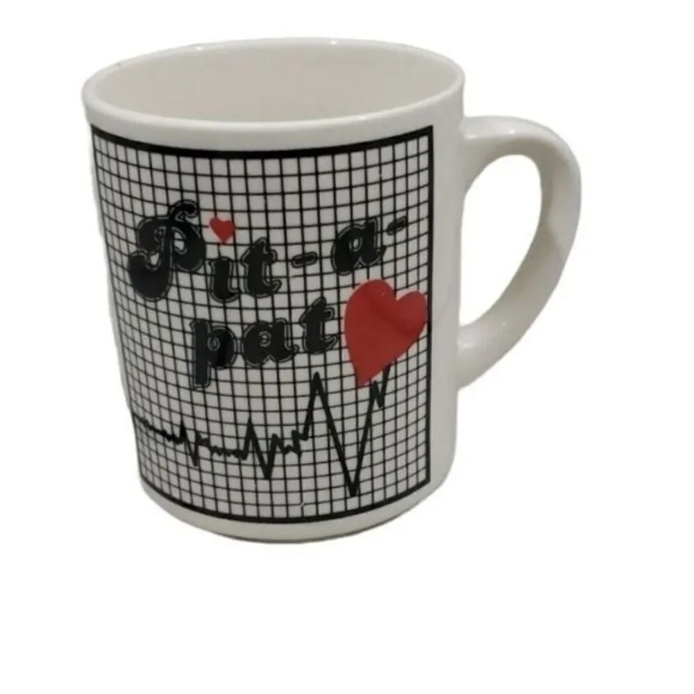 Vintage Coffee Mug EKG Love Nurse Medical